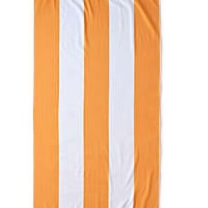 Lands' End Orange/Yellow and White Beach Towel 2 Of Them